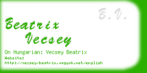 beatrix vecsey business card